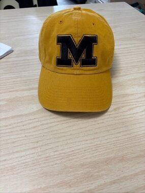 47 Brand Michigan Wolverine’s Yellow Baseball Cap with Black 'M' Patch